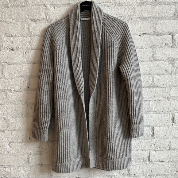 Helmut Lang Ribbed Wool and Cashmere Blend Cardigan - Picture 5 of 9